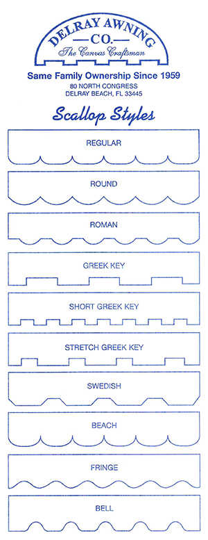 Scallop Designs for Awnings and Canopies